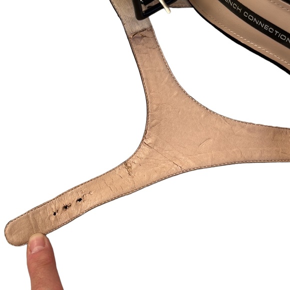 French Connection Leather Unice Wedge Sandals - Picture 10 of 10